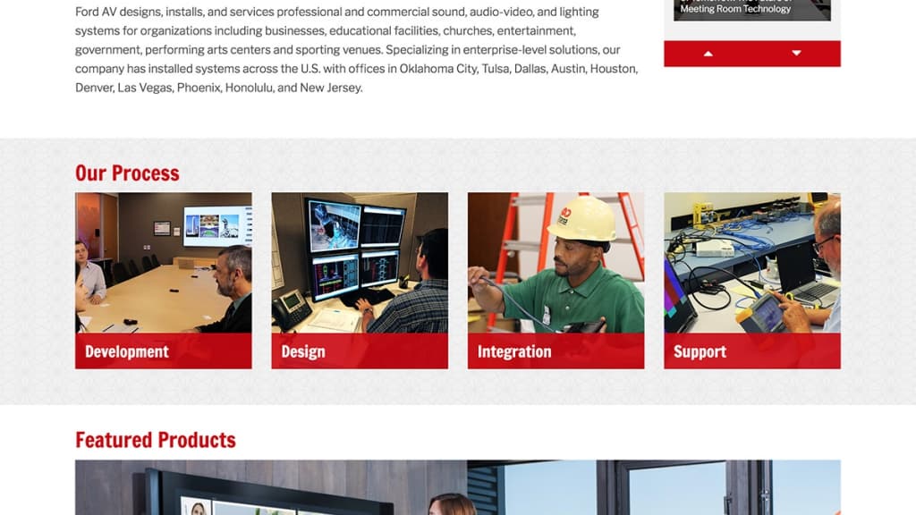 Ford AV Website Full Desktop View