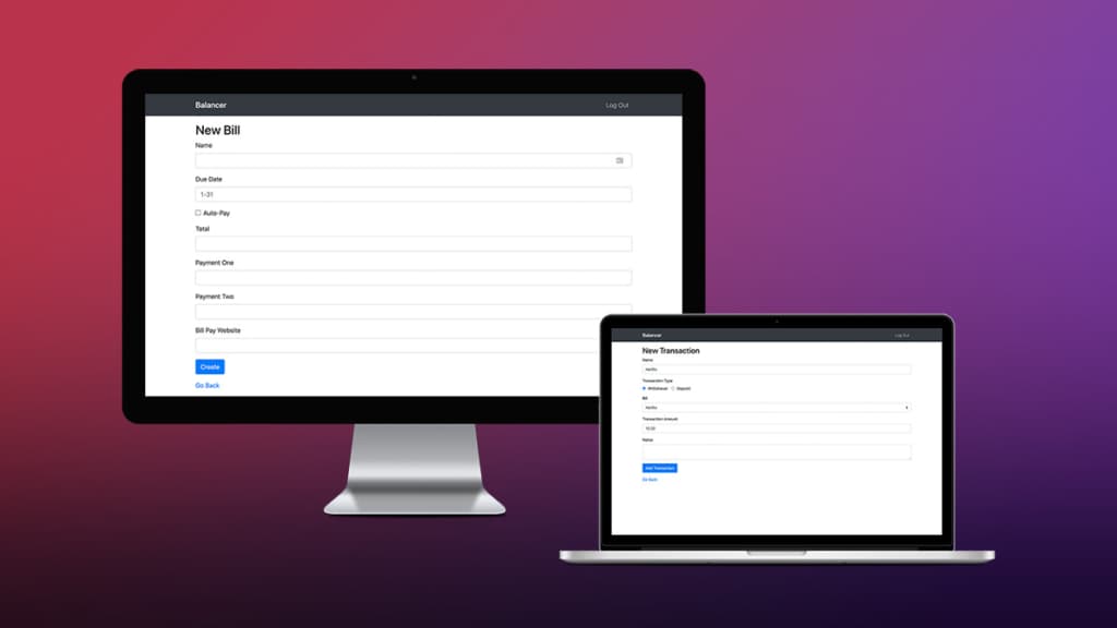 Balancer new bill and new transaction views