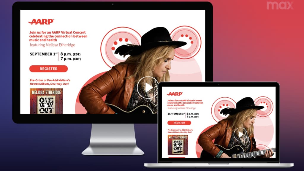 AARP and Melissa Etheridge registration